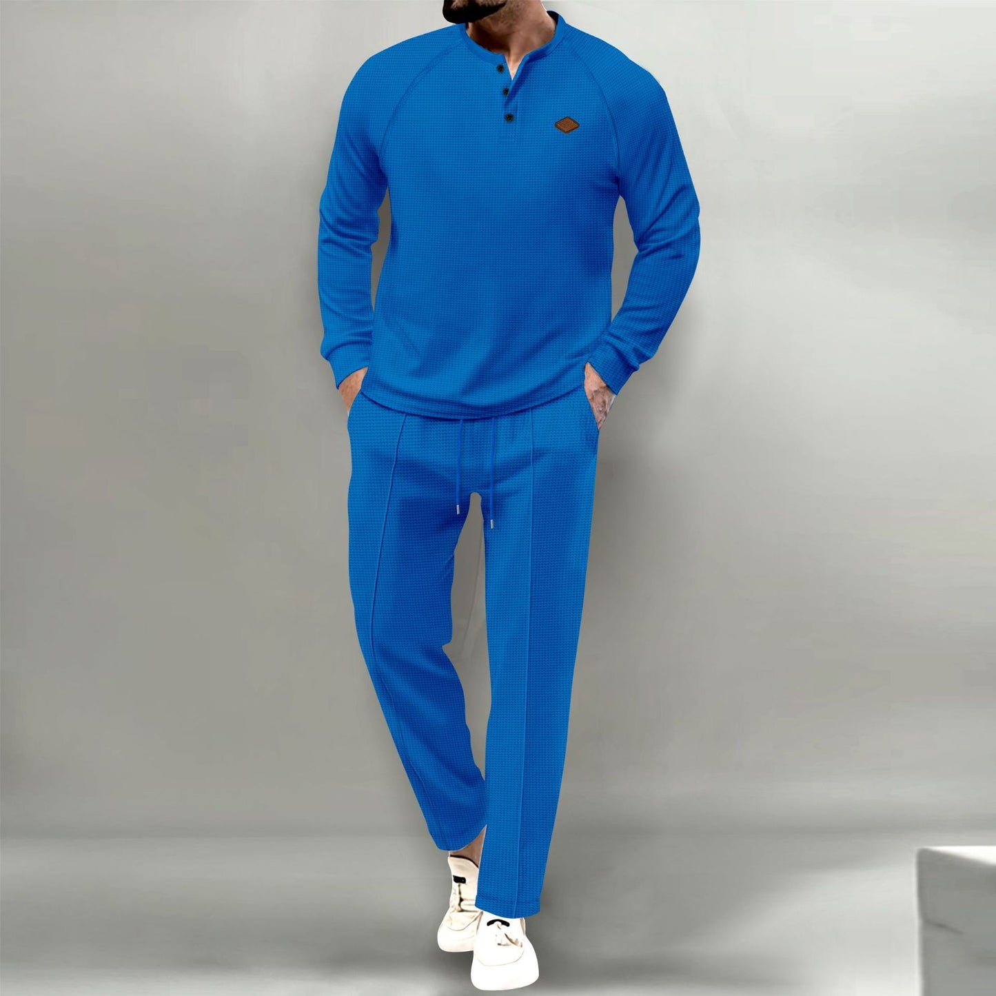 Men's Solid Color Long Sleeve Trousers Suit