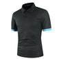 Men's Polo Shirt Short-sleeved T-shirt Color Matching Casual Top