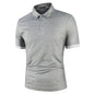 Men's Polo Shirt Short-sleeved T-shirt Color Matching Casual Top