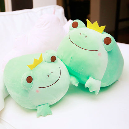 Plush Toy Cute Crown Frog Prince Doll Cute Little Frog Doll  Frog Doll