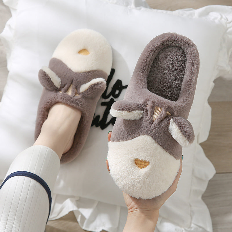 Indoor non-slip cotton slippers