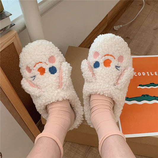 Non-slip internal plush slippers