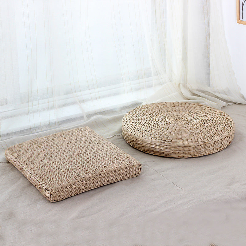 Tatami Straw Woven Futon Cushion Woven Bay Window Yoga