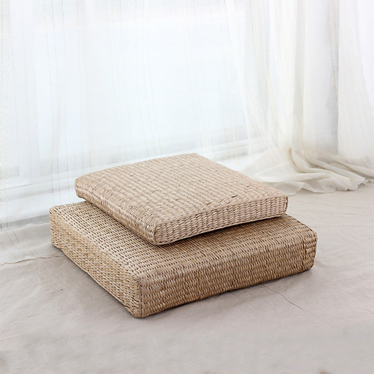 Tatami Straw Woven Futon Cushion Woven Bay Window Yoga