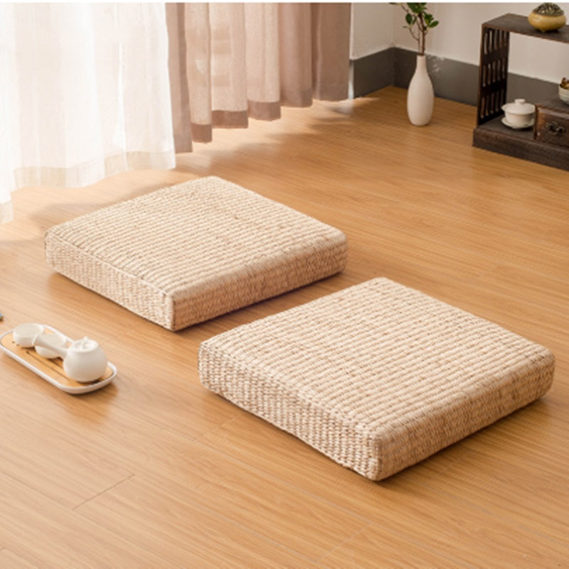 Tatami Straw Woven Futon Cushion Woven Bay Window Yoga