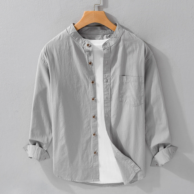 Simple Casual Loose Comfortable Long Sleeved Shirt