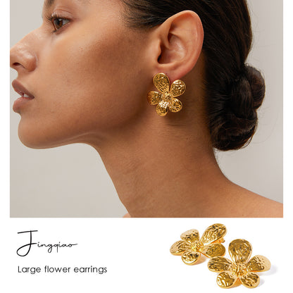 French Retro Flower Earrings For Women