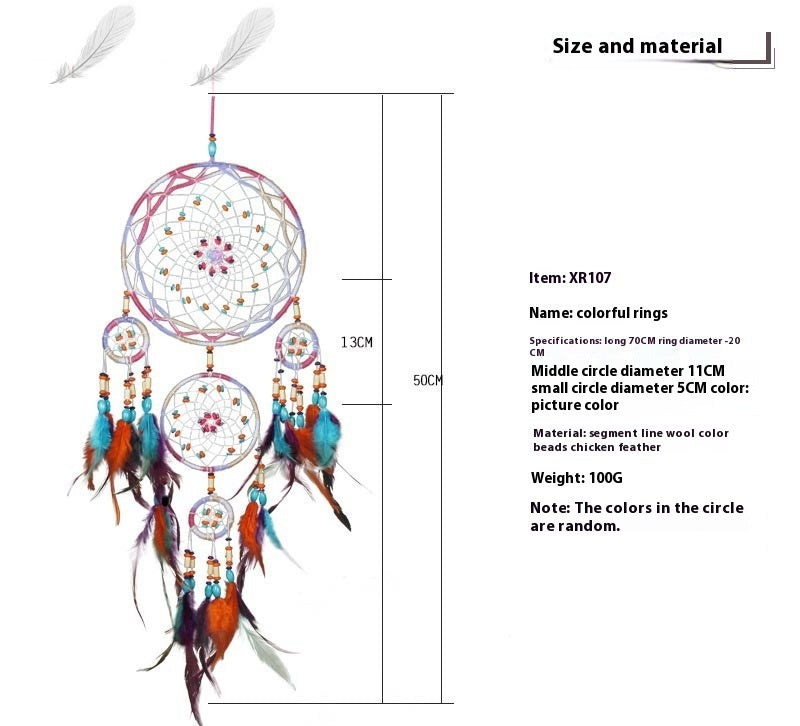 Handmade Feather Dreamcatcher Ornaments