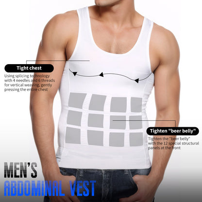 140D Men's Body Shapers Fitness Vest Sports Body