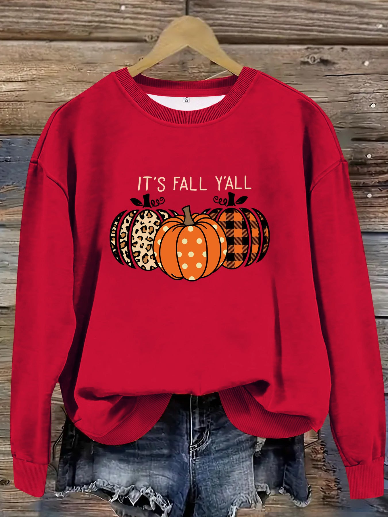 Round Neck Halloween Pumpkin Sweater