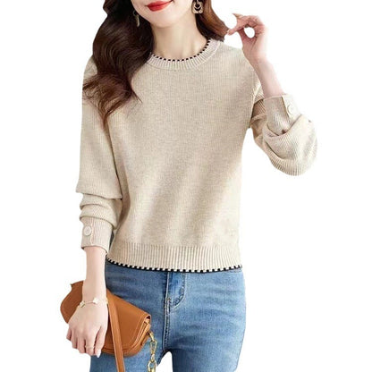 Women's Knitwear Simple Crew Neck Pullover Sweater