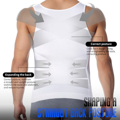 140D Men's Body Shapers Fitness Vest Sports Body