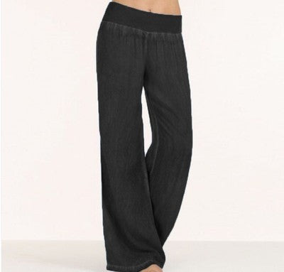 Oversized women's casual jeans wide-leg pants