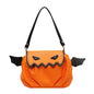 Funny Crossbody Bag Halloween Pumpkin Cartoon Shoulder Bags With Small Wings Personalized Creative Female Handbag