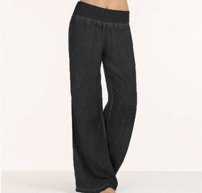 Oversized women's casual jeans wide-leg pants