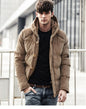 Autumn and winter men's hooded padded corduroy down cotton men's casual wild trend coat