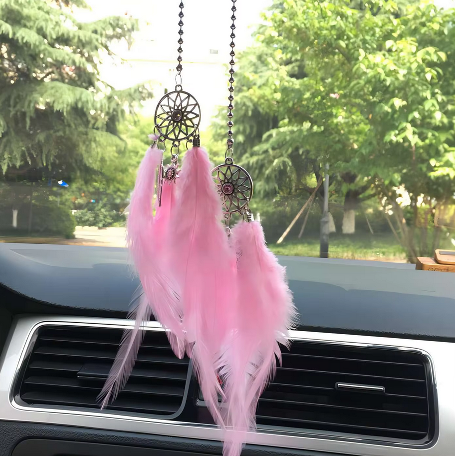 Dream Catcher Rear View Mirror Pendant - Car Interior Decor