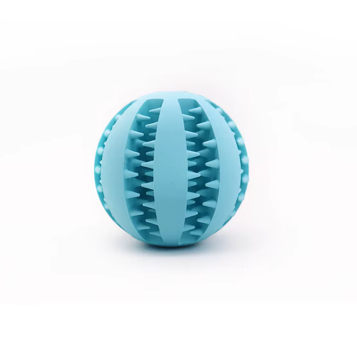 Non-Toxic Natural Rubber Pet Chew Toys - Interactive Tooth Cleaning Food Dispensing Dog Toy Balls