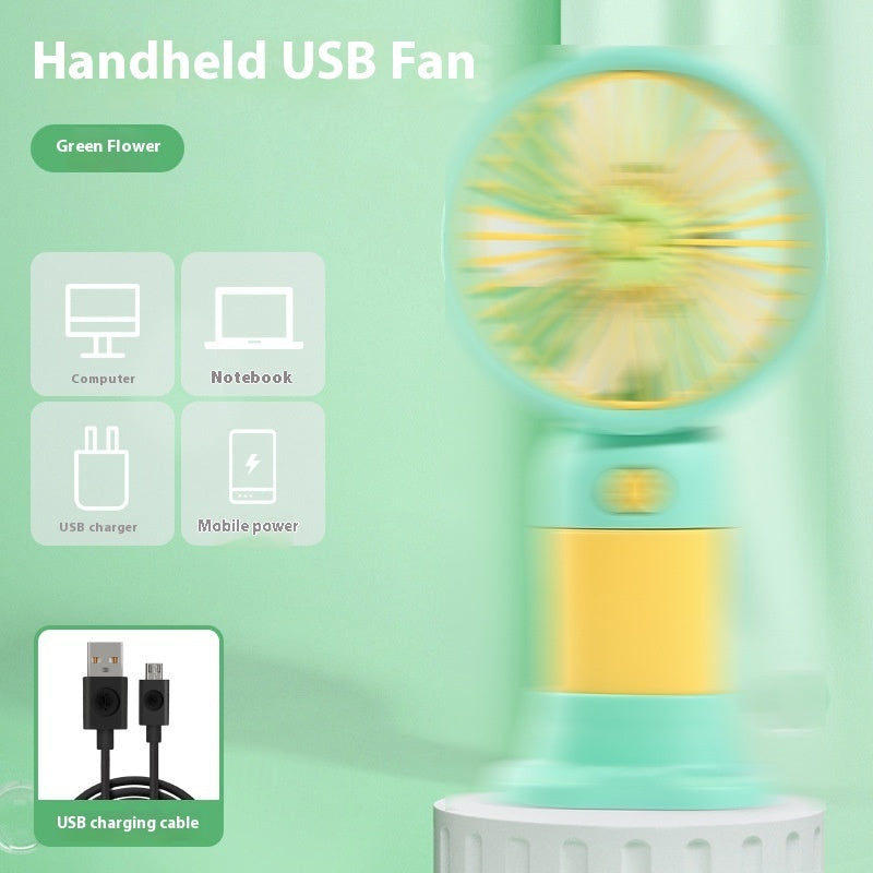 Small Handheld Fan Desktop Cartoon Mini Electric Usb Student Portable Gift