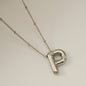 Titanium Steel Silver Glossy English Letter Pendant