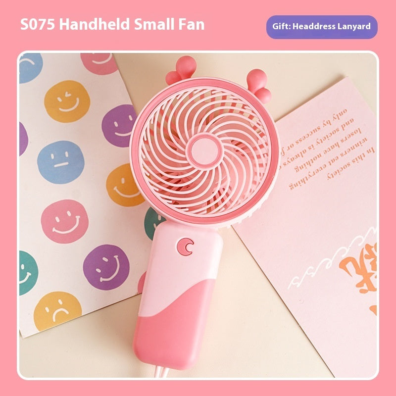 Small Handheld Fan Desktop Cartoon Mini Electric Usb Student Portable Gift