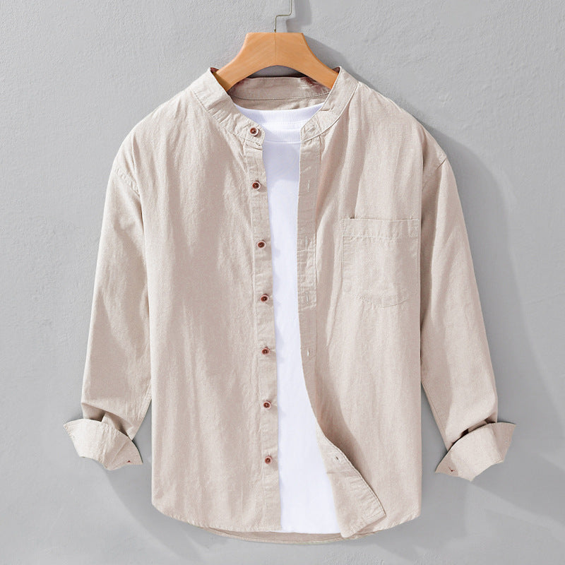 Simple Casual Loose Comfortable Long Sleeved Shirt