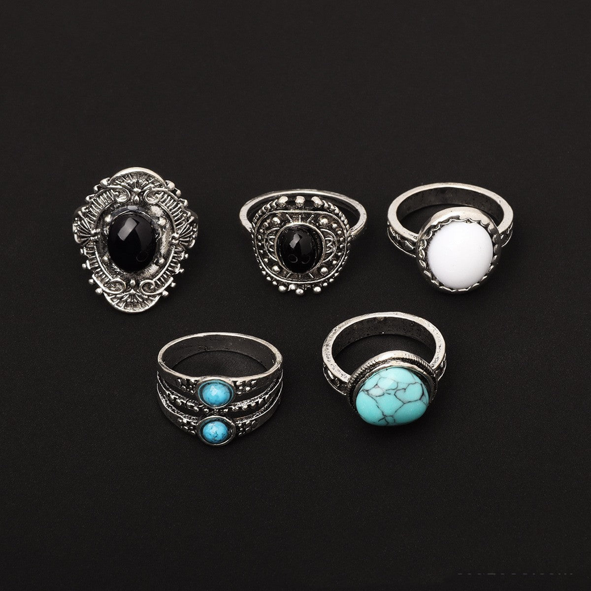 5-piece Set Of Joint Rings And Rings