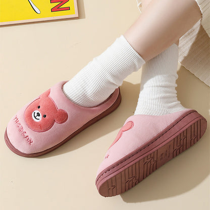 Cotton Slippers For Women In Autumn And Winter, Thick Soled And Warm At Home, Dormitory Slippers For Men