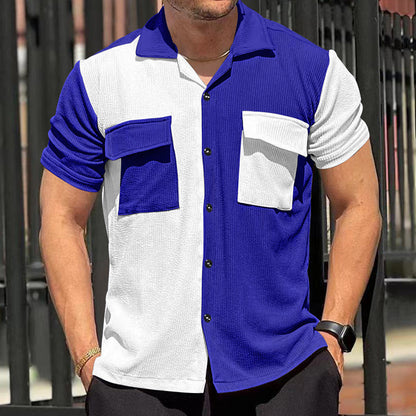 Breathable Casual Beach Shirt Short Button