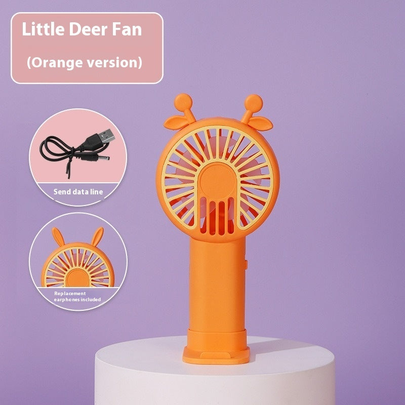 Small Handheld Fan Desktop Cartoon Mini Electric Usb Student Portable Gift