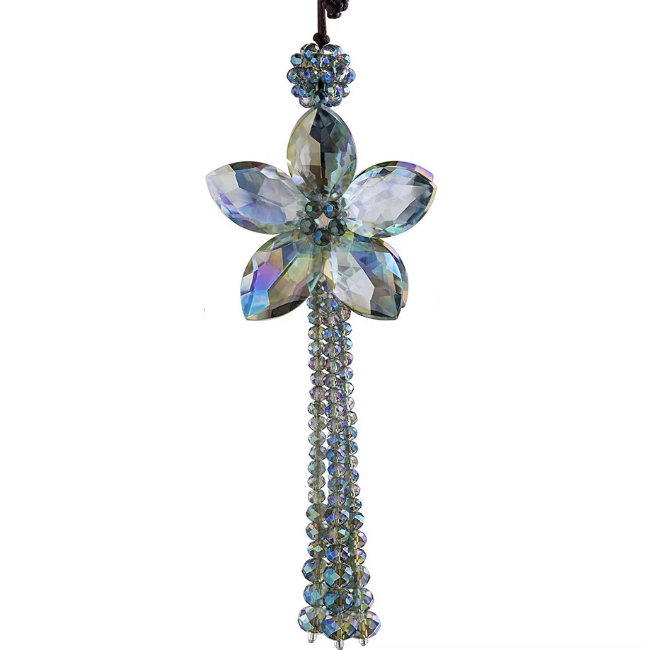 Lucky Crystal Rear View Mirror Ornament - Car and Window Hanging Accessory