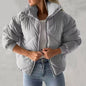 Women's Long Sleeve Zipper Winter Quilted Short Cotton Jacket Women's Bread