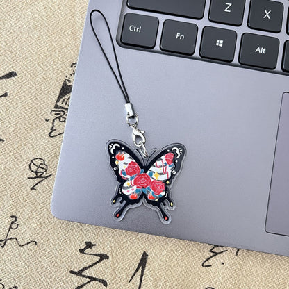 Keychain Pendant Mobile Phone Charm Girl Double-sided