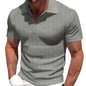 American-Style Heavyweight Jacquard Short Sleeve Shirt for Men