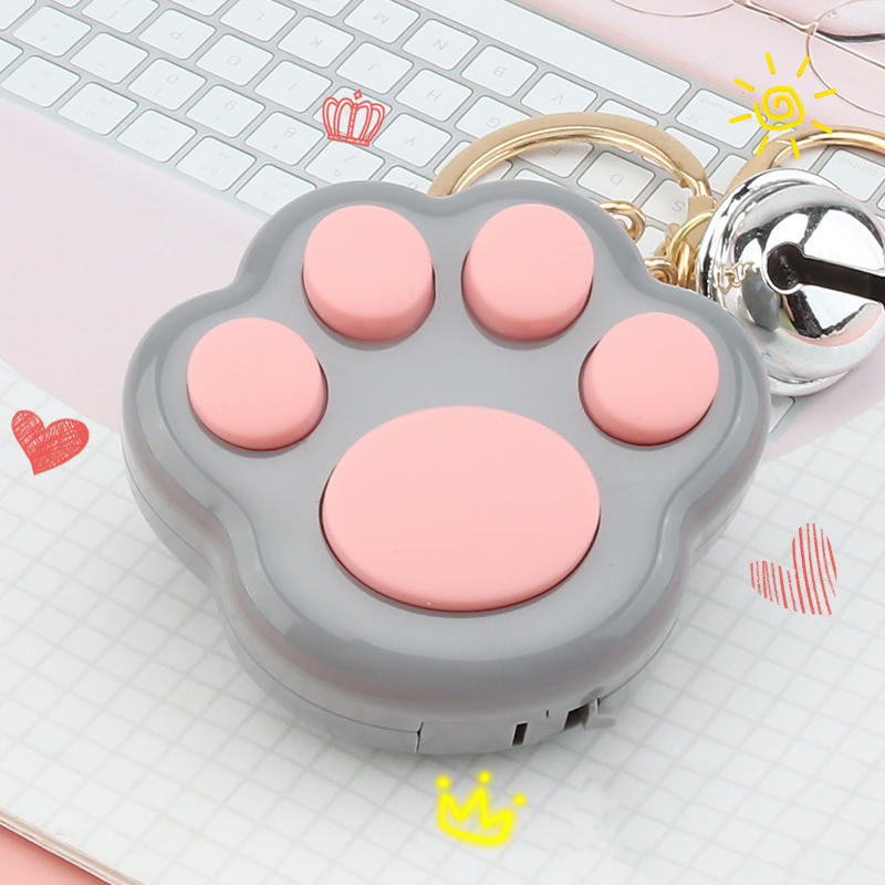 Cat Paw Keychain Pendant Cartoon Toy Cute Plastic Student