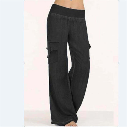 Oversized women's casual jeans wide-leg pants