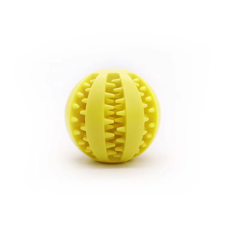 Non-Toxic Natural Rubber Pet Chew Toys - Interactive Tooth Cleaning Food Dispensing Dog Toy Balls