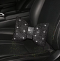 Diamond Crystal Bowknot Car Neck and Waist Pillows | Rhinestone Bling Headrest Support