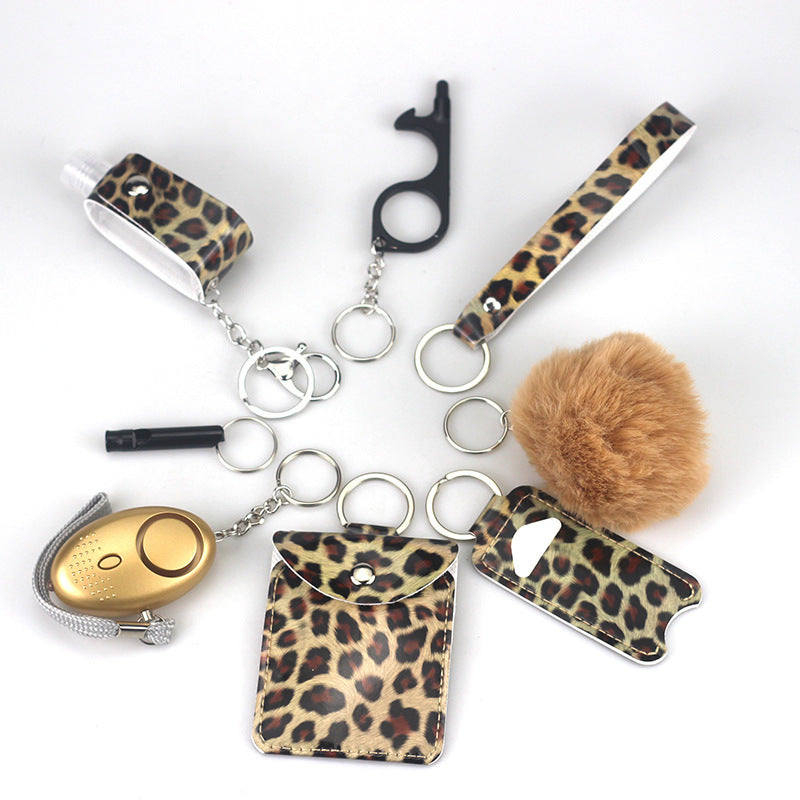 9-piece Keychain Fashion Leather