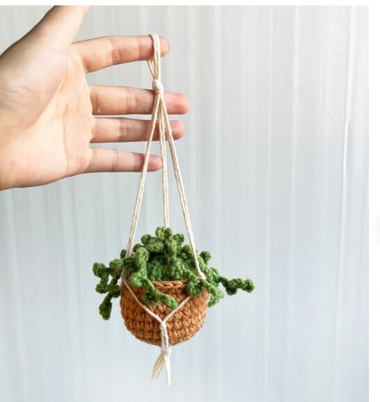 Creative Car Plant Shape Wool Hanging Ornaments