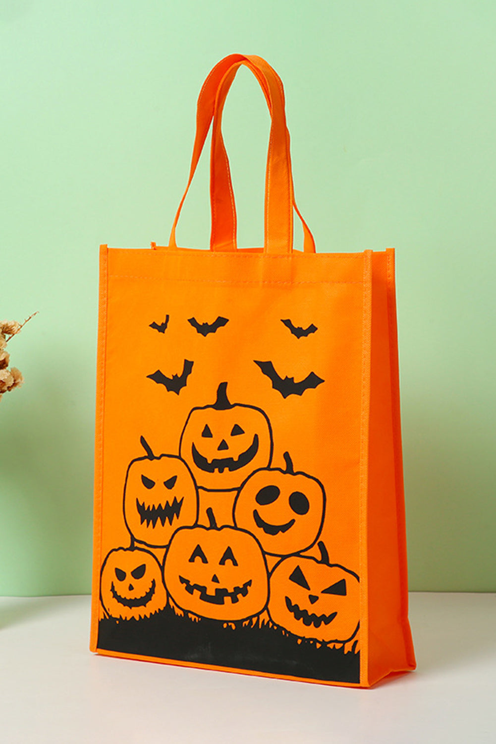 Black Pumpkin Bat Witch Printed Halloween Gift Bag