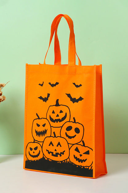 Black Pumpkin Bat Witch Printed Halloween Gift Bag