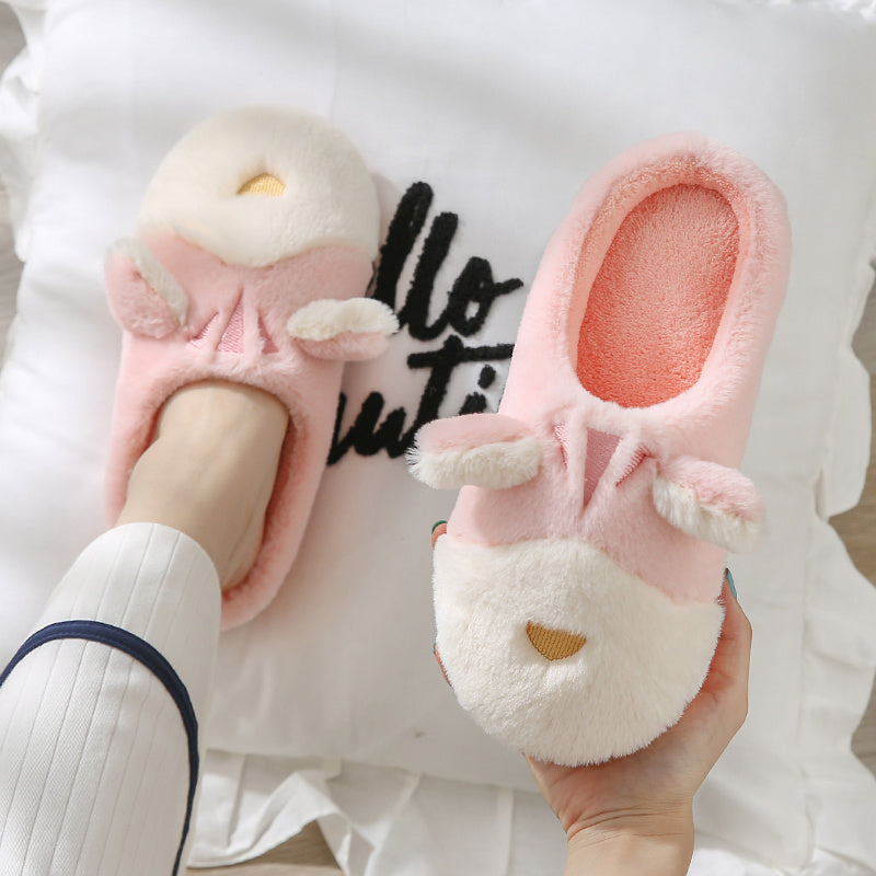 Indoor non-slip cotton slippers