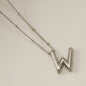 Titanium Steel Silver Glossy English Letter Pendant