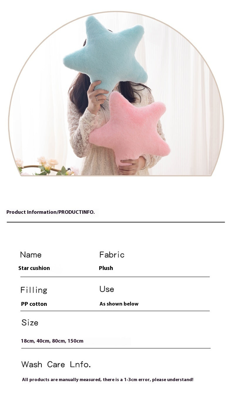 Ins Star Pattern Pillow Super Soft And Cute Plush Pillow Soft Girl Gift