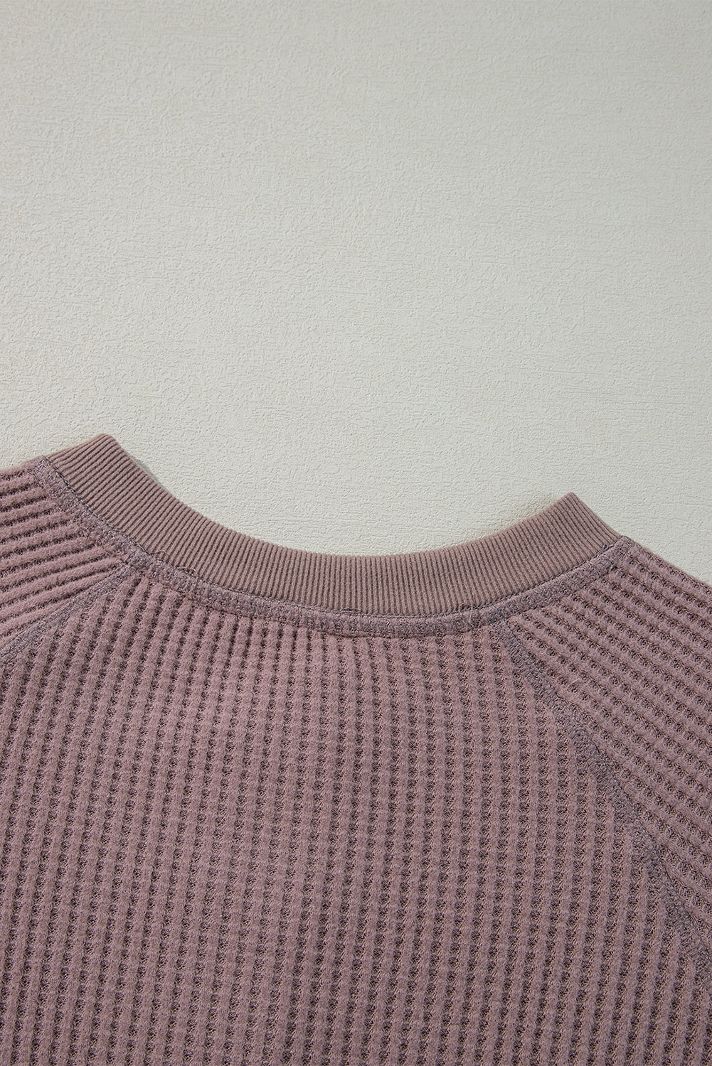 Chestnut Textured Knit Henley Long Sleeve Top