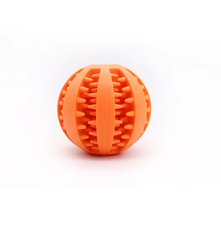 Non-Toxic Natural Rubber Pet Chew Toys - Interactive Tooth Cleaning Food Dispensing Dog Toy Balls