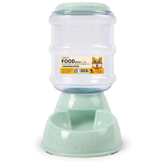 3.8L Automatic Dog and Cat Water Fountain & Feeder – Large Capacity Pet Dispenser Bowl