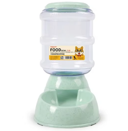 3.8L Automatic Dog and Cat Water Fountain & Feeder – Large Capacity Pet Dispenser Bowl