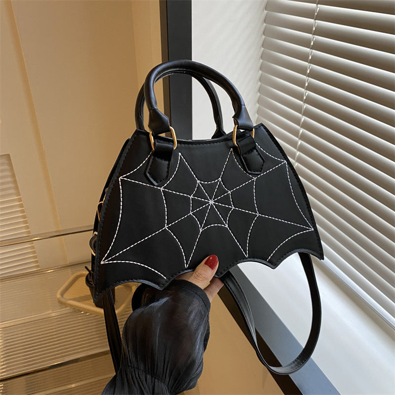 Halloween Spider Web Saddle Bag - Stylish Crossbody Shoulder Handbag with Handle for Women